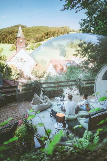 Living Timeless- Bubble Tent Elzach Inklusive Hot Tube Badefass- Schlafen Unterm Sternenhimmel Exterior photo